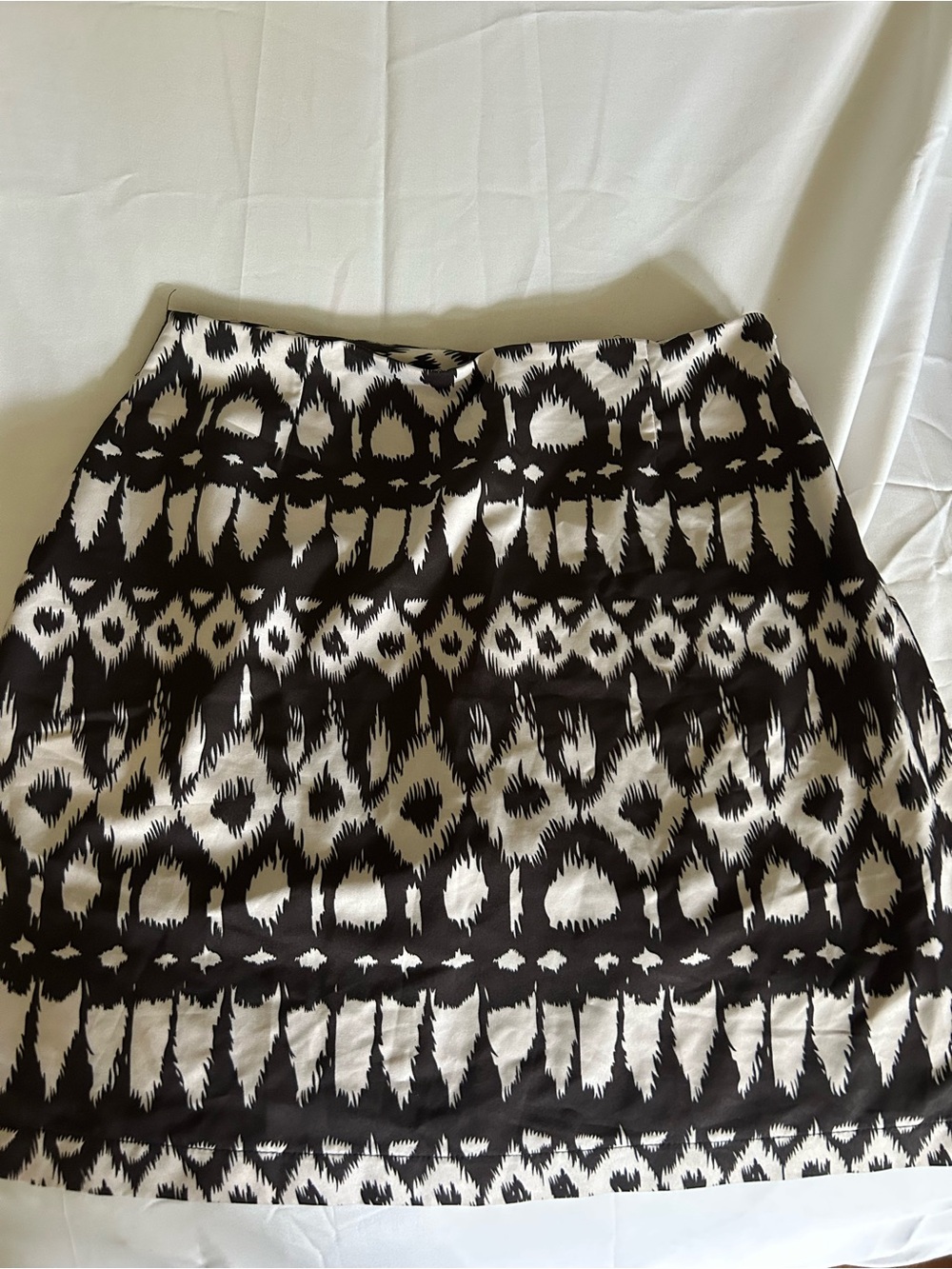 Allyson Whitmore Black and White Geometric Mini Skirt golf skort .
